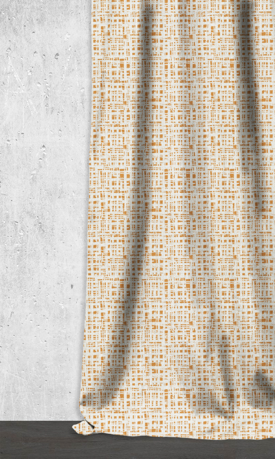 Abstract Print Home Décor Fabric By the Metre (Eggshell White/ Orange)