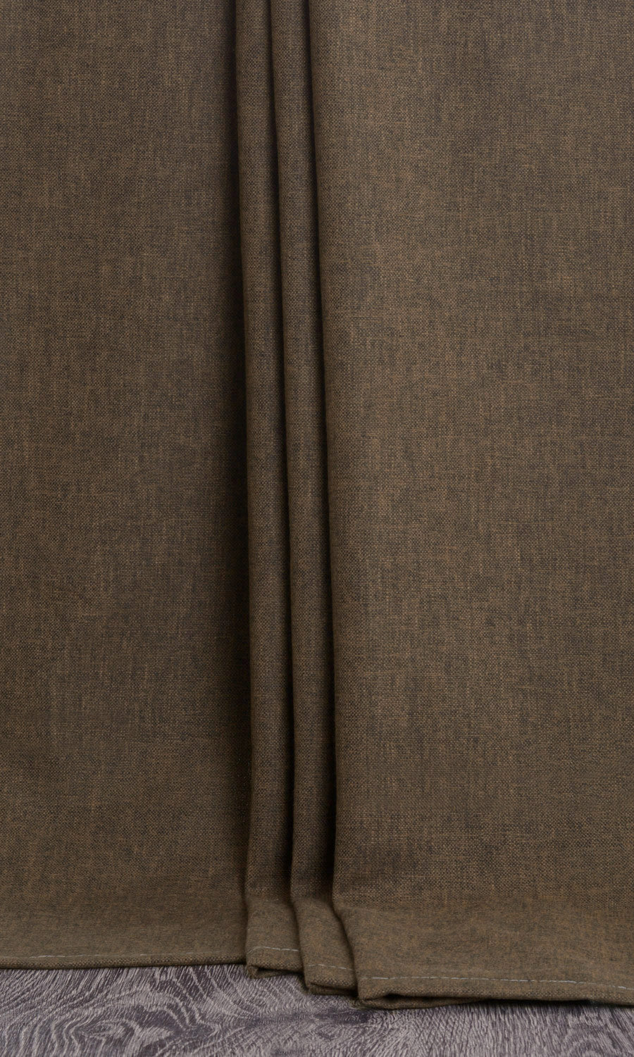 Poly-Linen Drapes for Living, Bedroom, Kitchen, Bathroom (Umber Brown/ Cedar Brown)