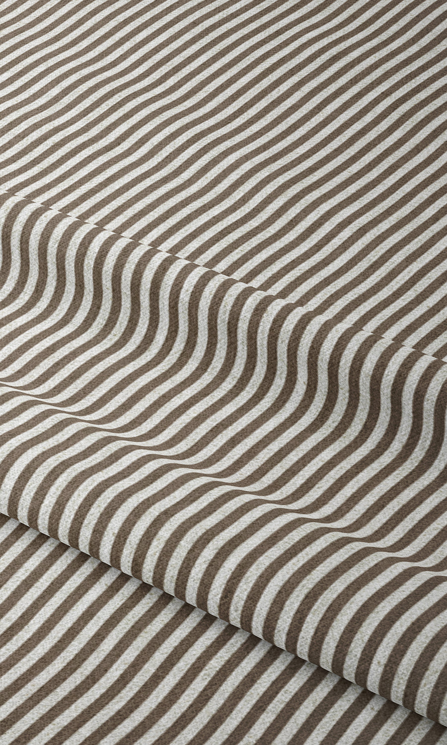 Modern Striped Print Home Textile Fabric Material Sample (Cedar Brown)