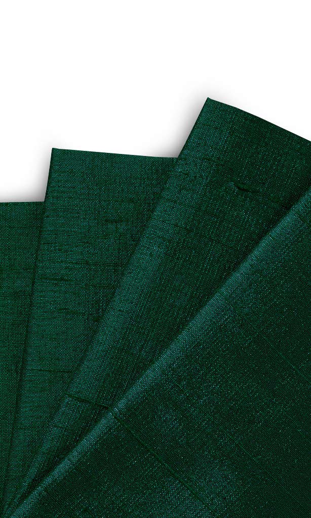 Pure Silk Window Treatments Fabric By the Yard (Hunter Green)