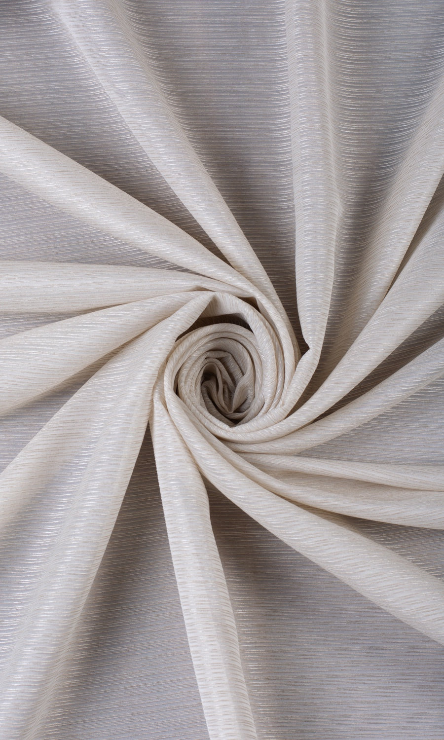 Textured Sheer Free Fabric Material Sample (Pale Beige/ Warm Ivory)