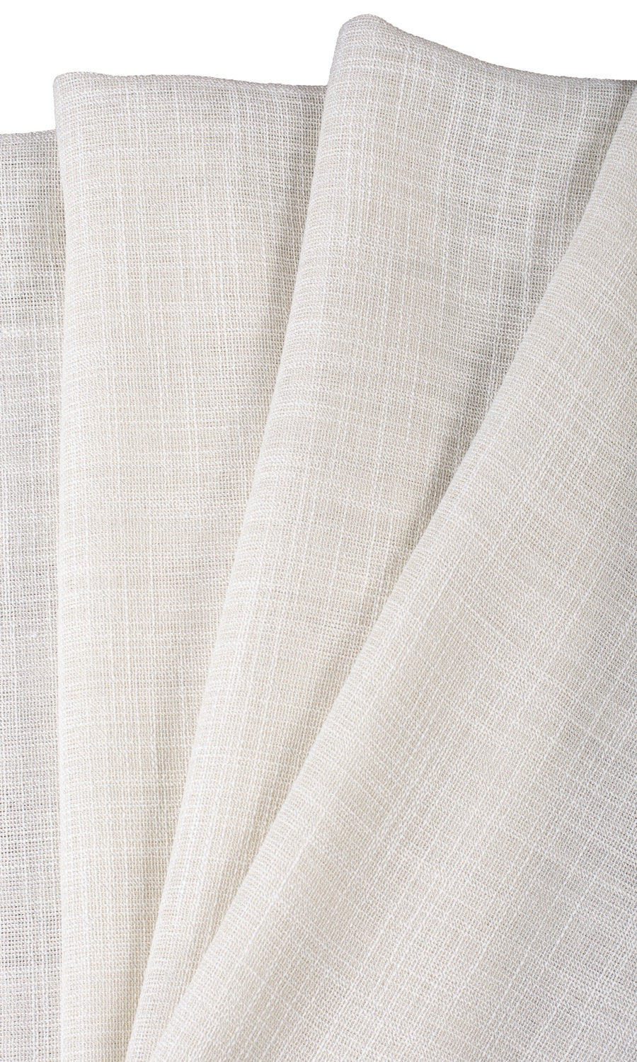 Textured Sheer Fabric Material By the Yard (Parchment White/ Greige)