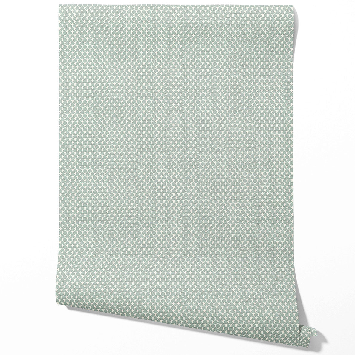 Small-Scale Geometric Print Kitchen Wallpaper Sample (Duck Egg Blue/ White)