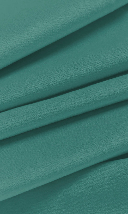 Velvet Home Décor Fabric By the Yard (Teal/ Blue-Green)