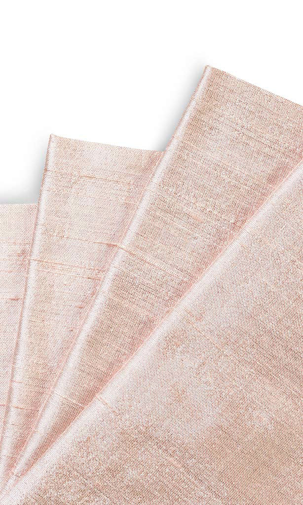 Dupioni Silk Window Treatments Fabric By the Yard (Blush Pink)