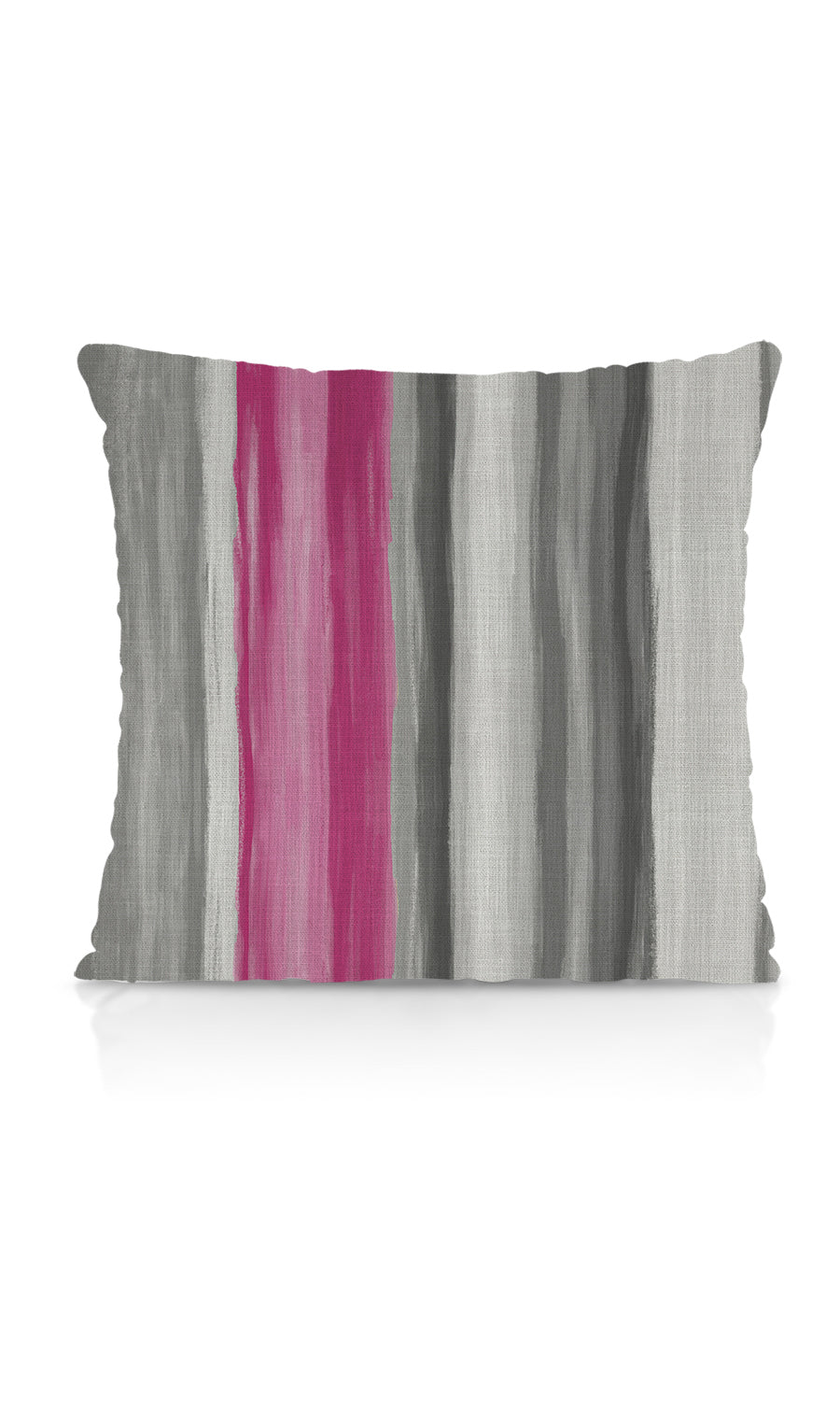 Watercolor Effect Striped Home Textile Fabric Material Sample (Grey/ Pink)