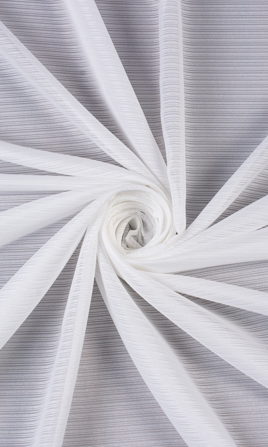 Striped Sheer Home Textile Fabric Material By the Yard (White)