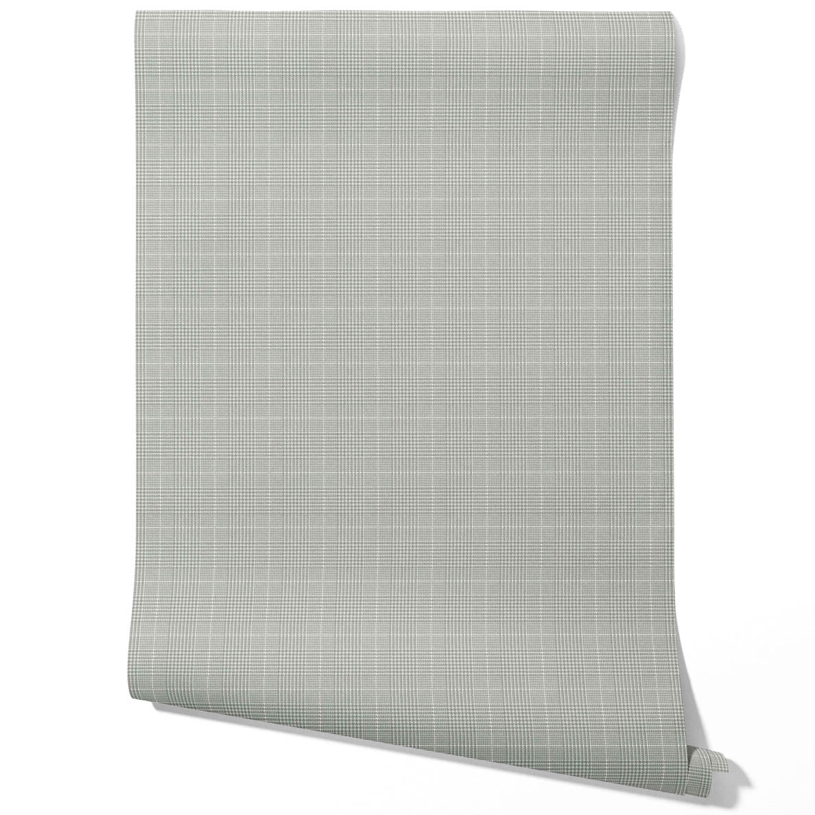 Neutral Plain/ Textured Check Bathroom Wallpaper (Sage Gray)