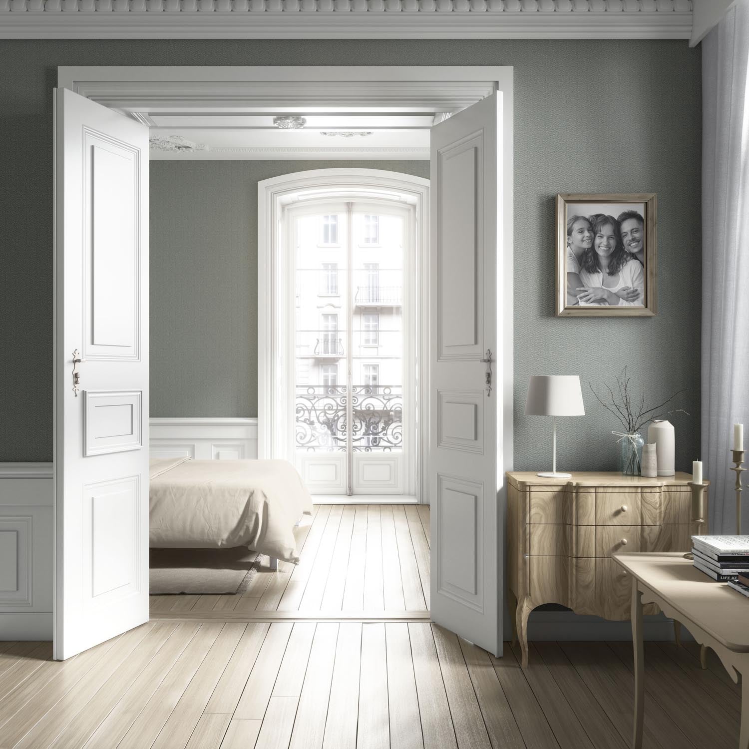 Neutral Herringbone Textured Living Room Wallpaper (Gray)