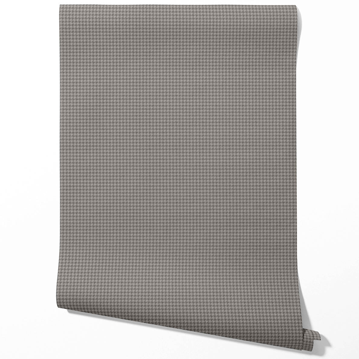 Neutral Plain/ Textured Houndstooth Bathroom Wallpaper Sample (Gray/ Black)