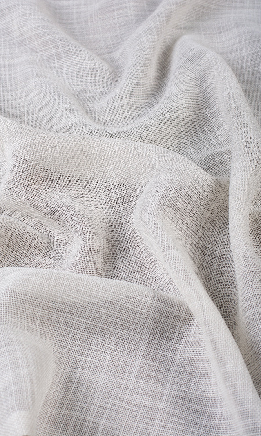 Textured Sheer Window Treatments Fabric By the Yard (Alabaster White)