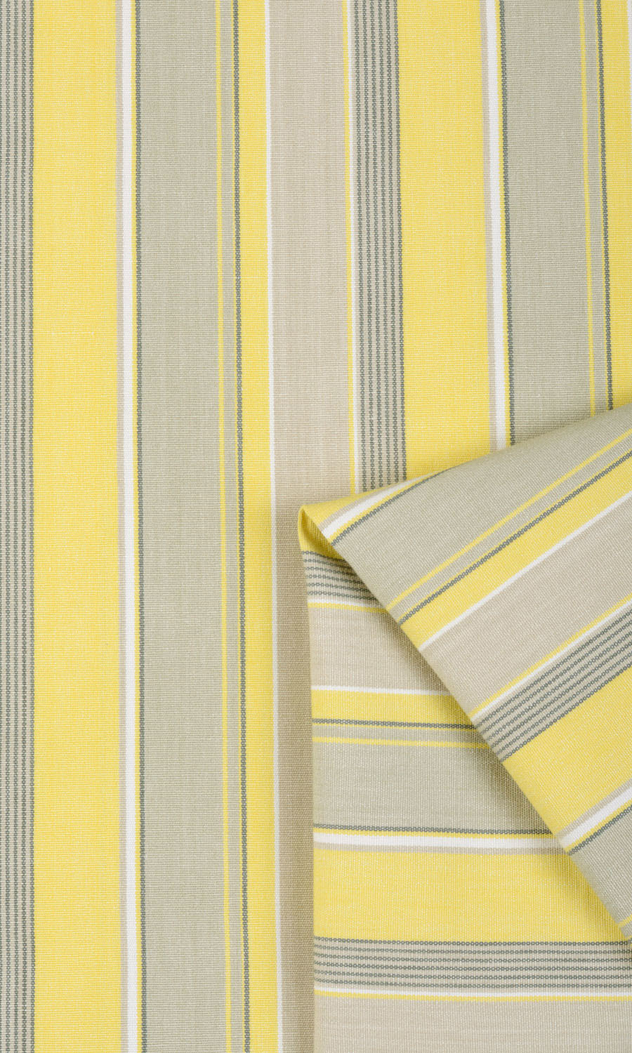 Striped  Fabric Material By the Yard (Yellow/ Gray/ White)