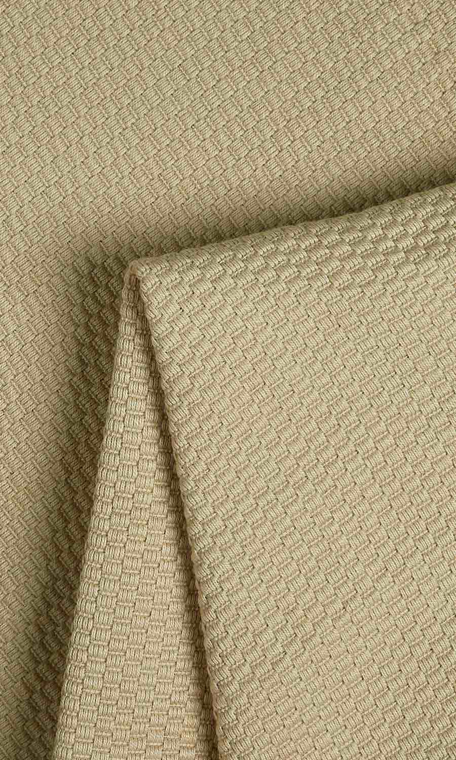 Cotton Home Textile Fabric Material Sample (Beige-Green)