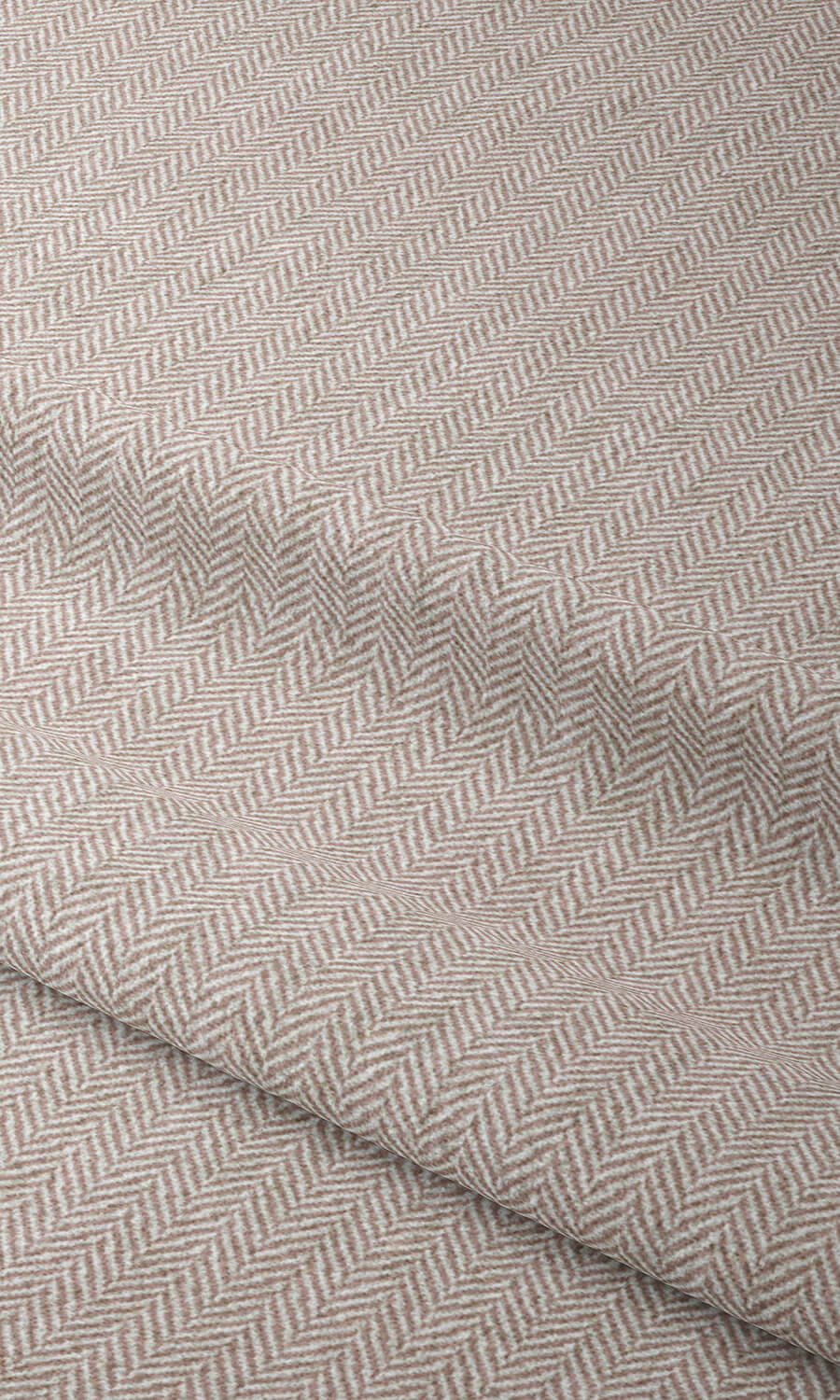 Herringbone Textured Home Textile Fabric Material By the Yard (Pink)