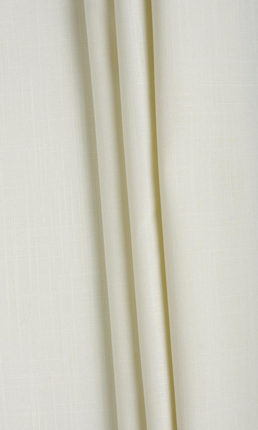 Plain Linen Texture Home Textile Fabric Material By the Yard (White)