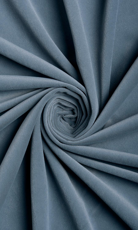 Velvet Home Décor Fabric By the Yard (Grey/ Blue)
