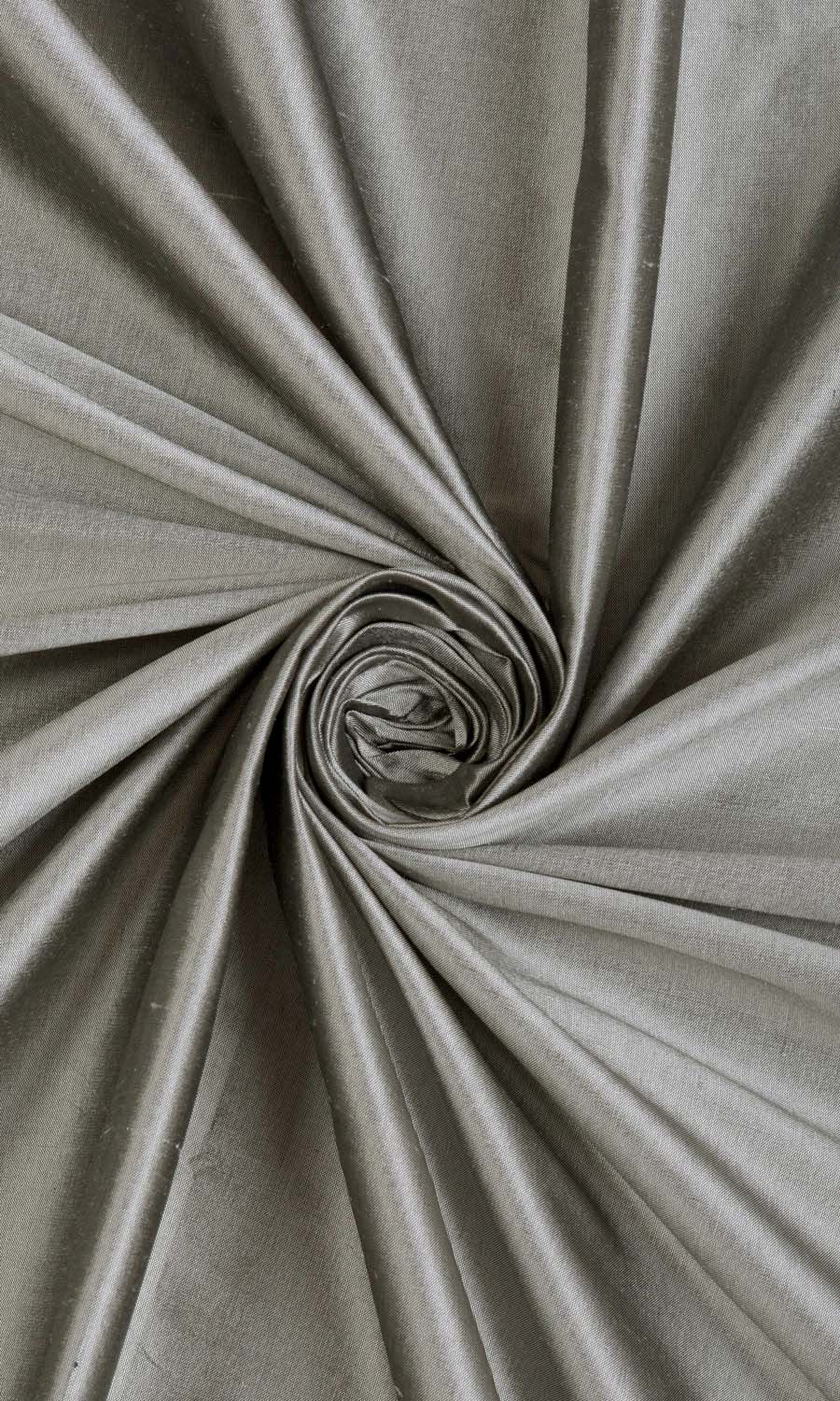 Shantung Silk Home Décor Fabric Sample (Steel Grey)