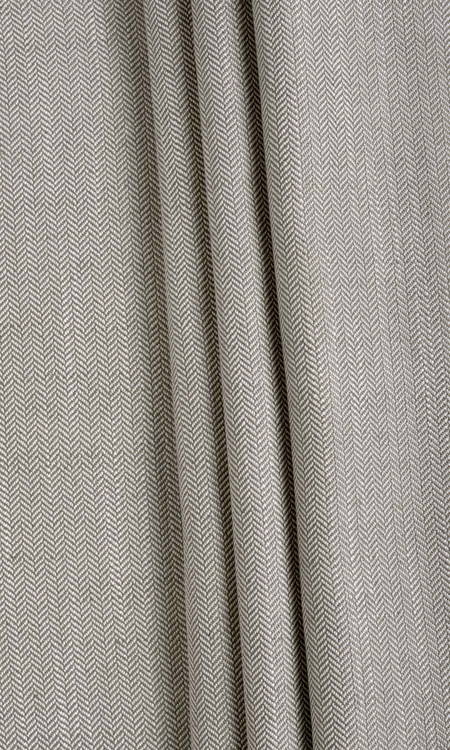 Herringbone Textured Fabric Sample for Curtains & Drapes (Grey)