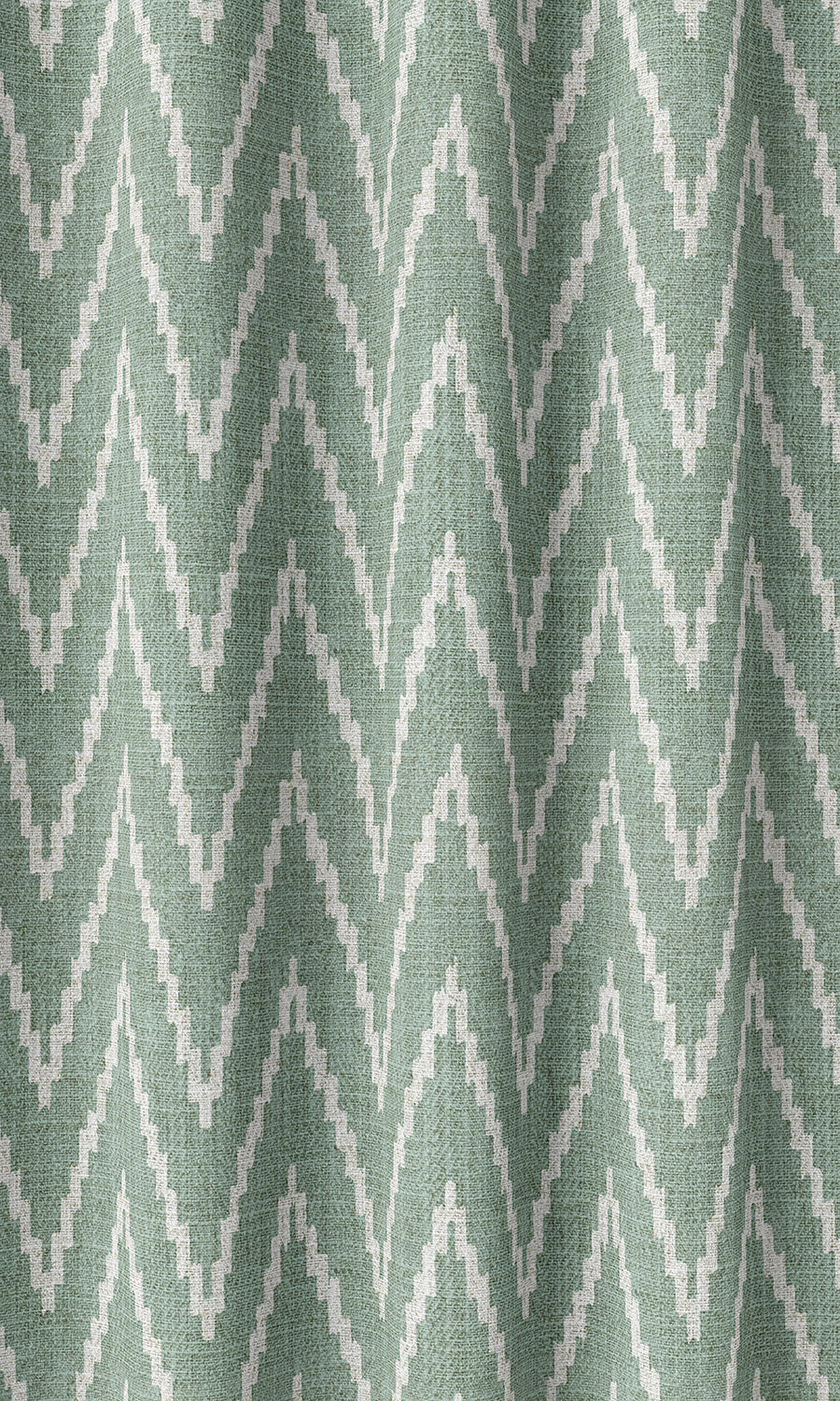 Chevron Print Home Décor Fabric By the Metre (Duck Egg Blue/ White)
