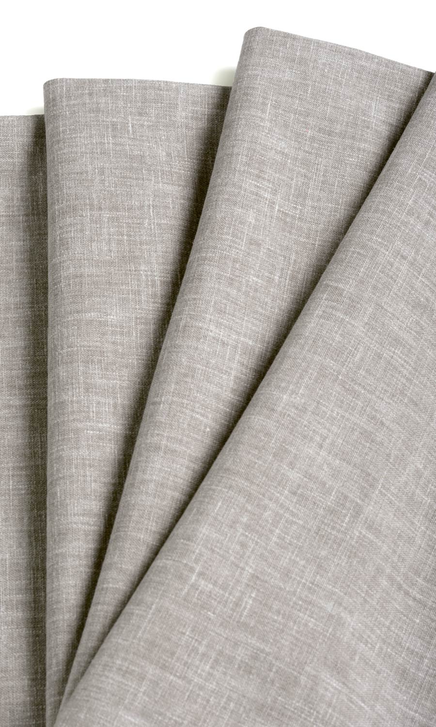 Poly-Cotton Blend Window Treatments Fabric Sample (Warm Grey)