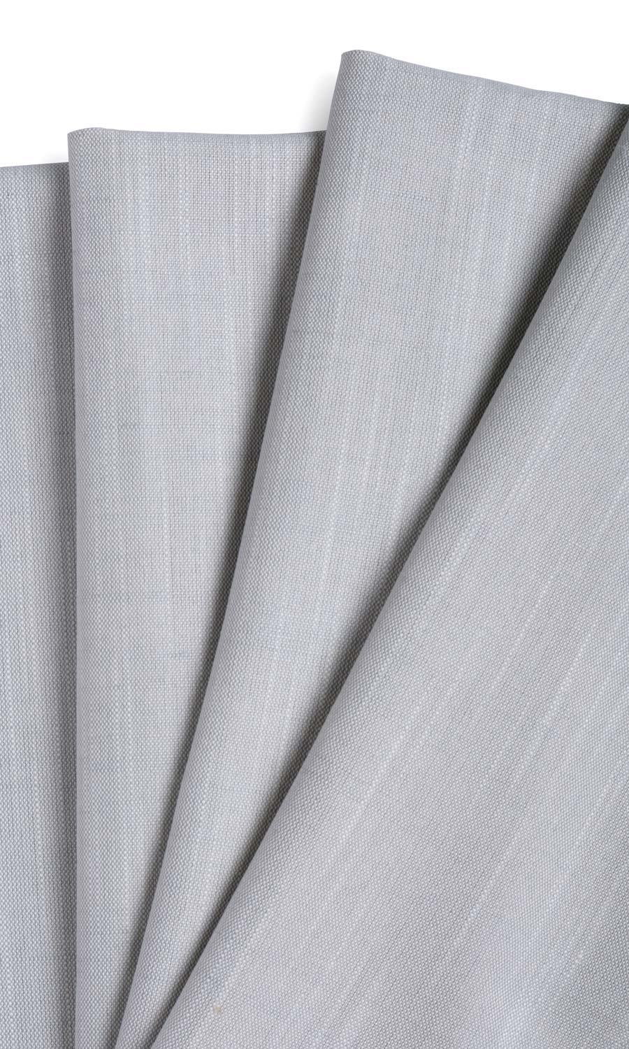 Plain Linen Texture Window Treatments Fabric Sample (Silver Grey)
