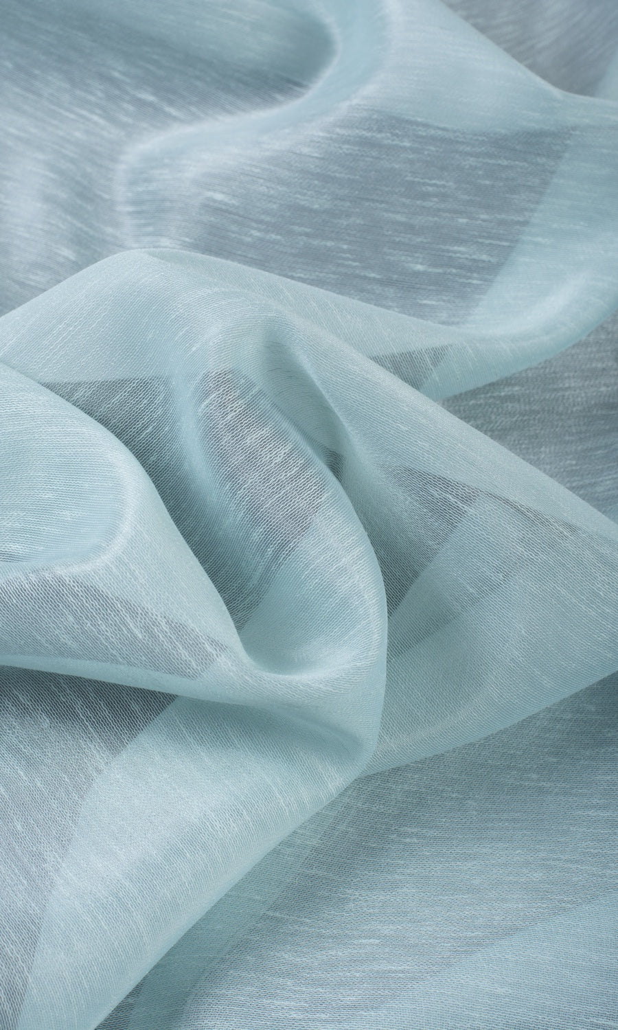 Textured Sheer/ Voile Free Fabric Material Sample (Light Blue)