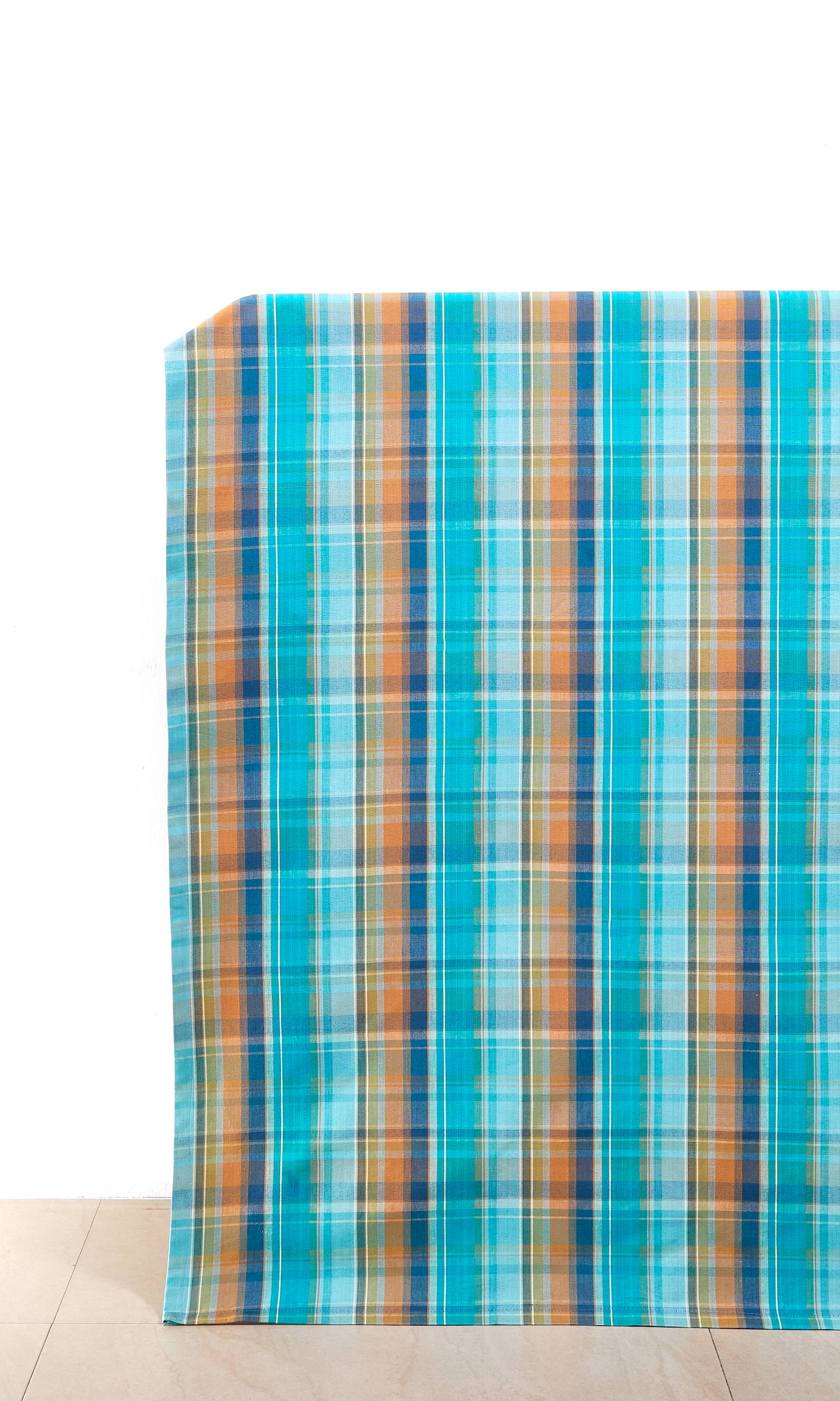 Cotton Window Treatments Fabric By the Yard (Blue)