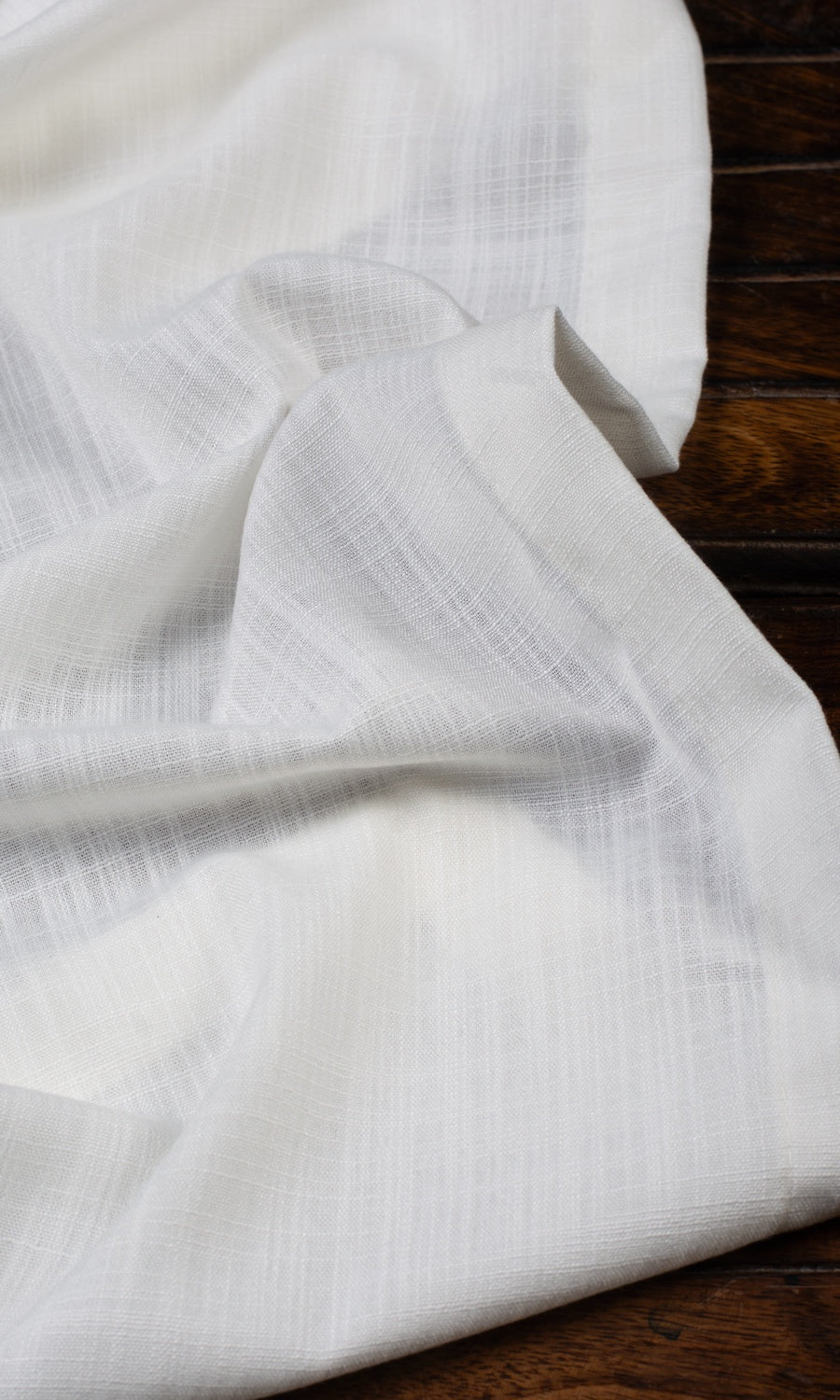 Semi-Sheer Fabric By the Yard for Curtains & Drapes (White)