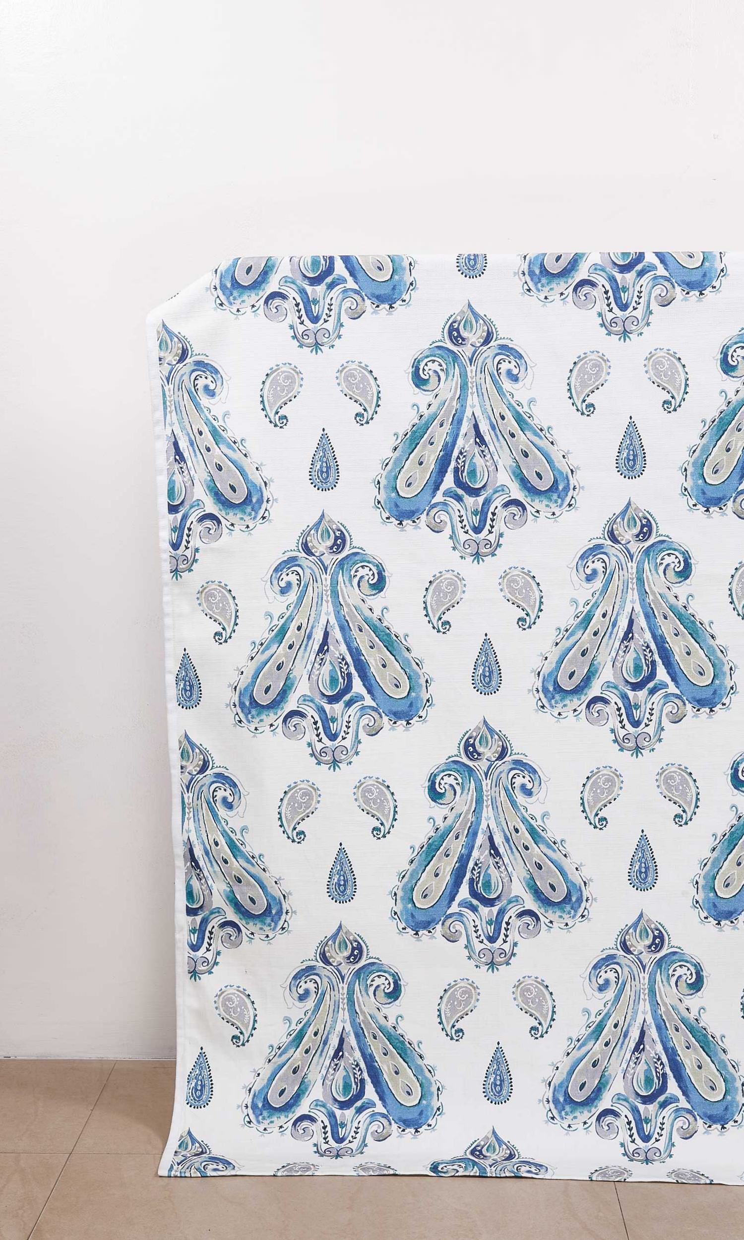 Paisley Print Home Décor Fabric By the Yard (Blue)
