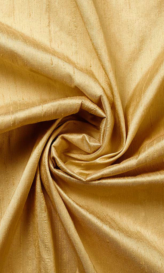 Pure Silk Curtain Panels (Golden Yellow)