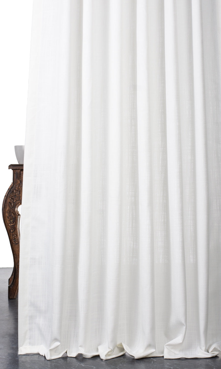 Semi-Sheer Window Treatments Fabric By the Yard (White)