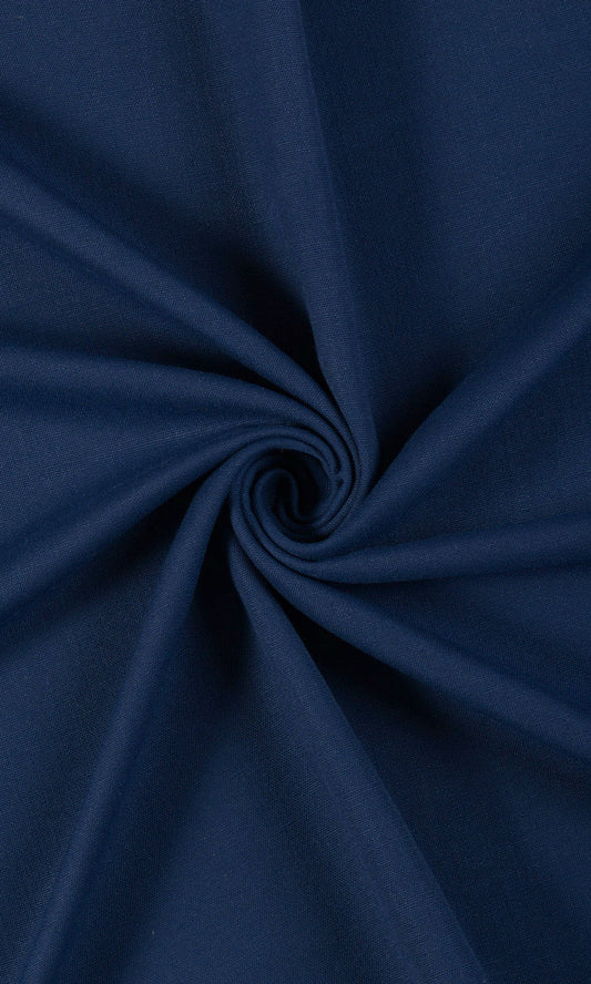 Plain Cotton Home Décor Fabric By the Yard (Navy Blue)