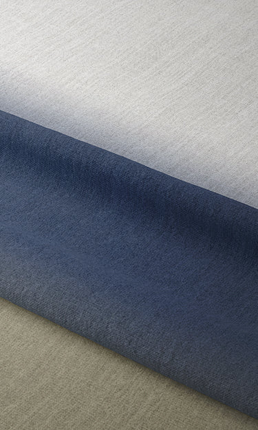 3-Tone Ombre Fabric Material By the Yard (Blue/ Stone Grey)