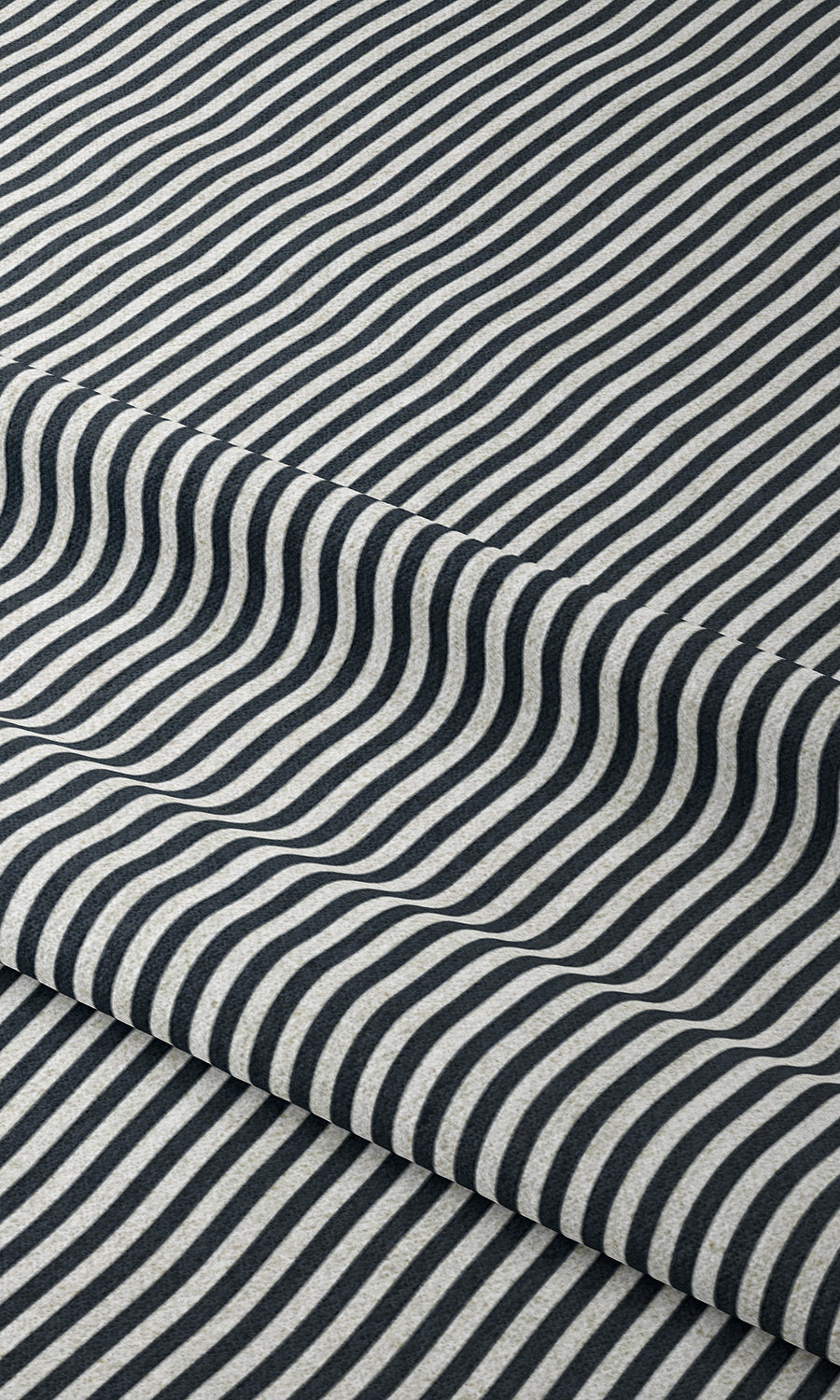 Modern Striped Window Treatments Fabric By the Yard (Midnight Blue)