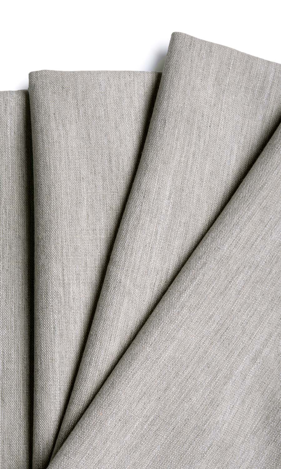 Plain Linen Texture Window Treatments Fabric Sample (Pale Grey)
