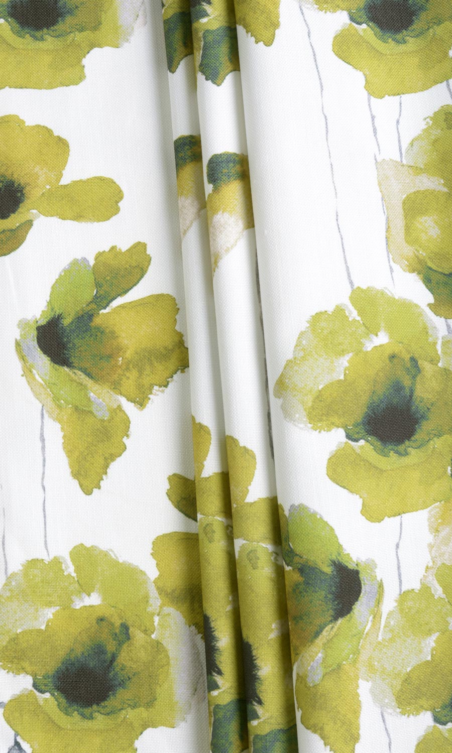 Water Lilies Floral Fabric Material By the Yard (Yellow/ Green)