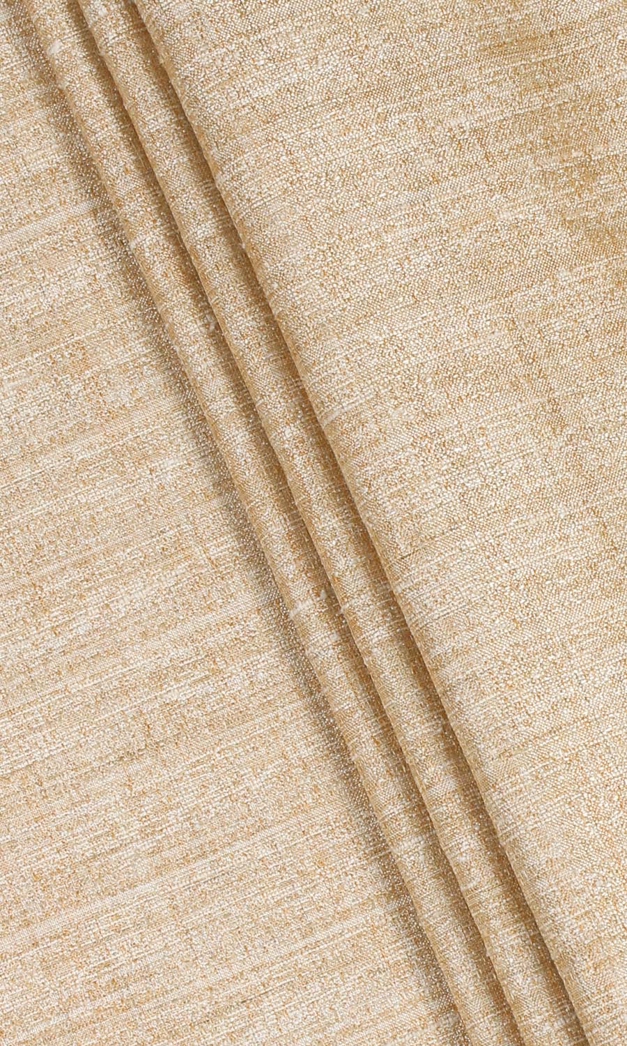 Faux Silk Textured Home Décor Fabric By the Yard (Golden Beige)