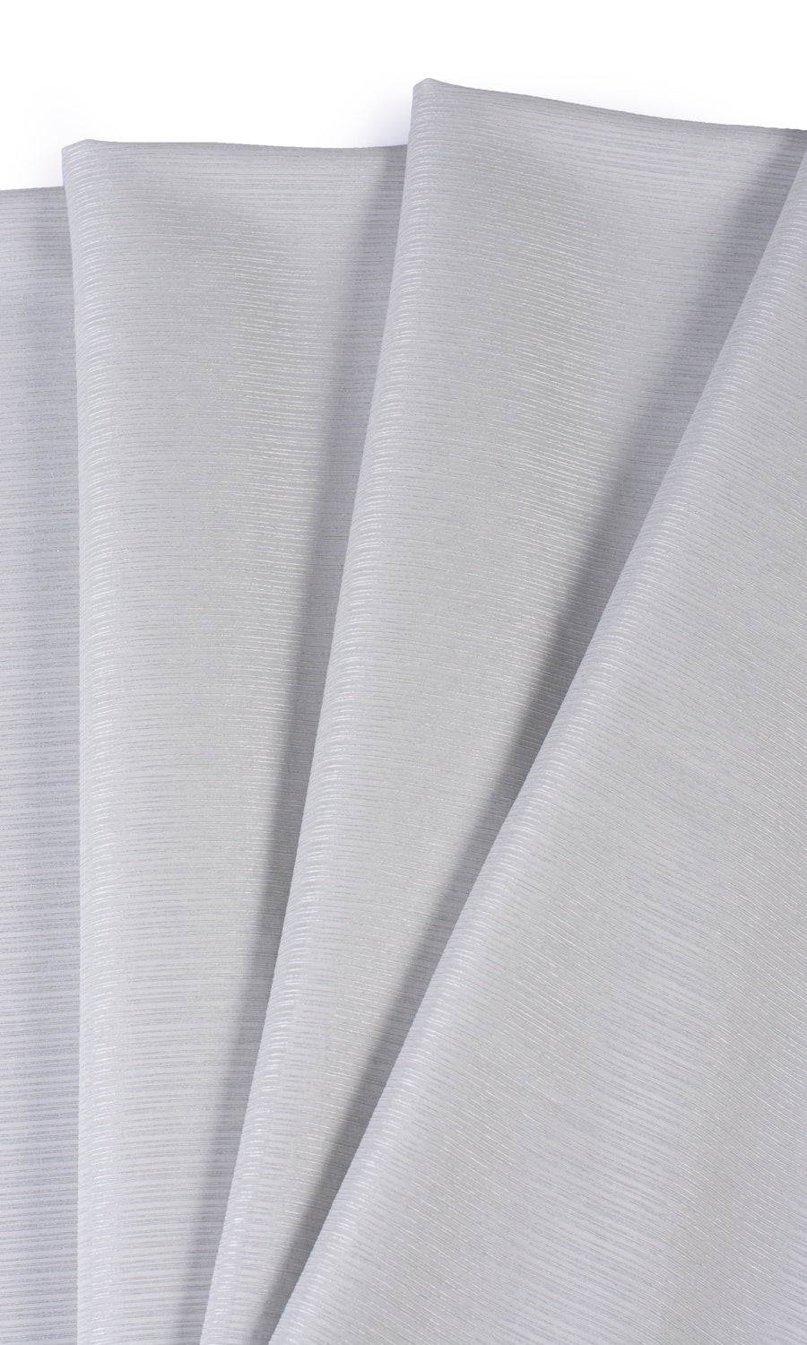 Striped Sheer Free Fabric Material Sample (Pale Gray)