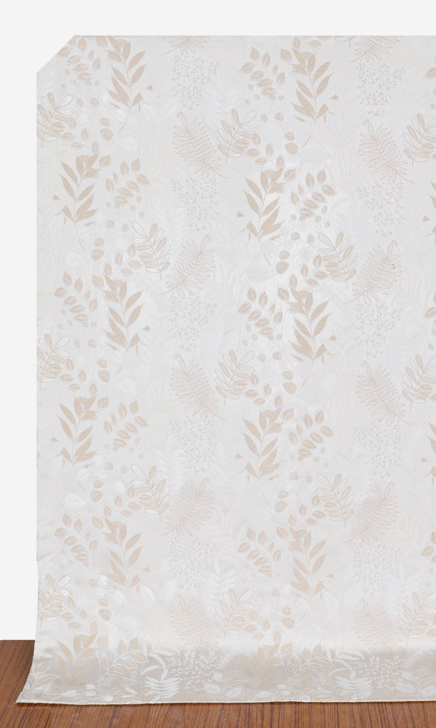 Botanical Window Treatments Fabric By the Yard (White/ Ivory)