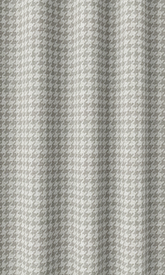 Houndstooth Print Curtains (Grey/ White)