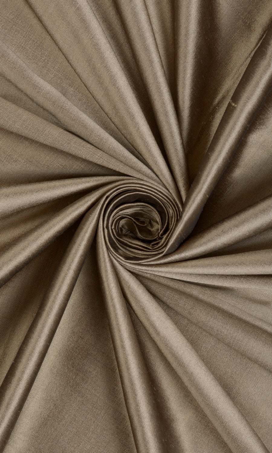 Shantung Silk Home Décor Fabric By the Yard (Brown)