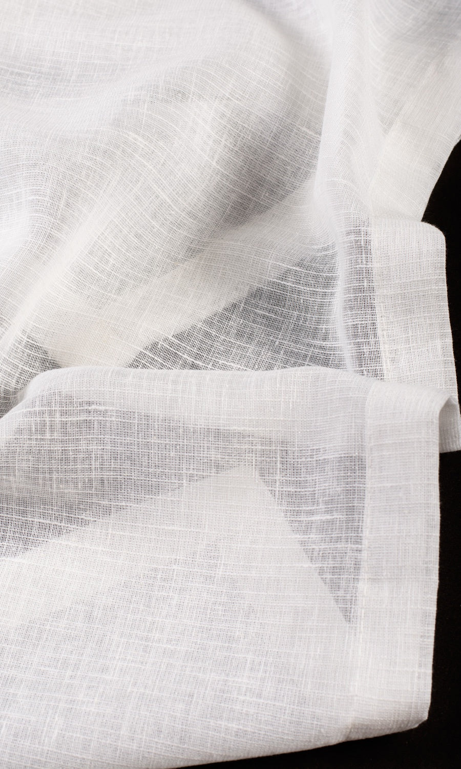 Plain Sheer Fabric Material By the Yard (White)