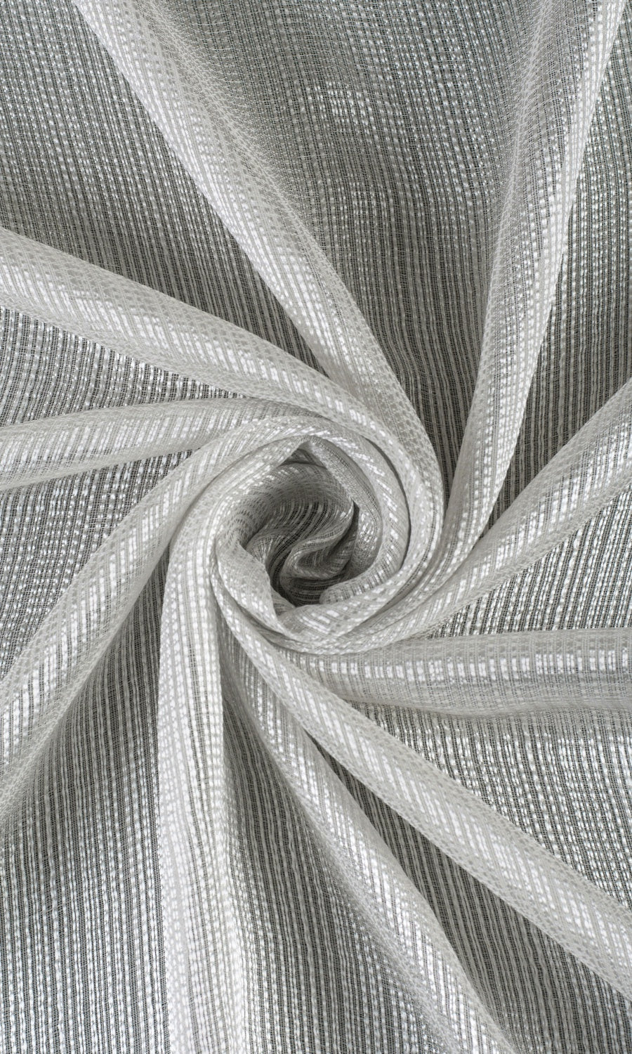 Woven Striped Sheer Home Décor Fabric By the Yard (Grey)