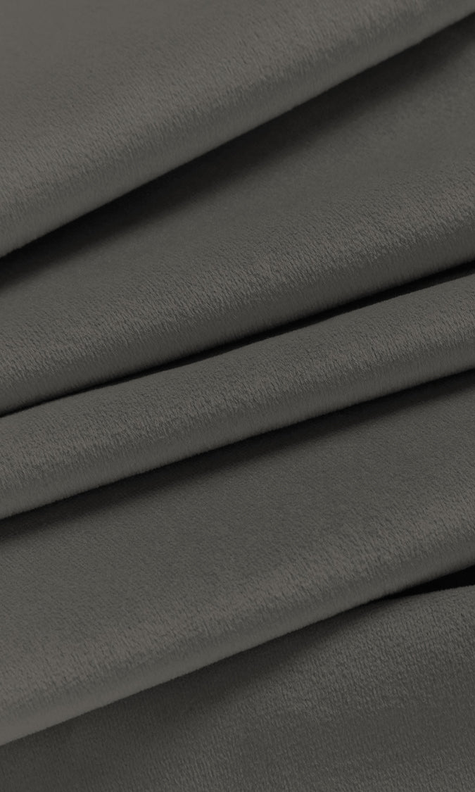 Velvet Home Décor Fabric By the Yard (Grey)