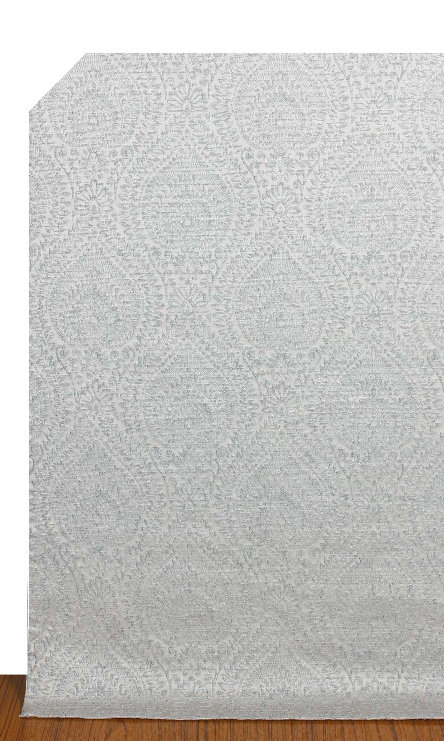 Textured Floral Window Treatments Fabric By the Yard (Silver Grey)