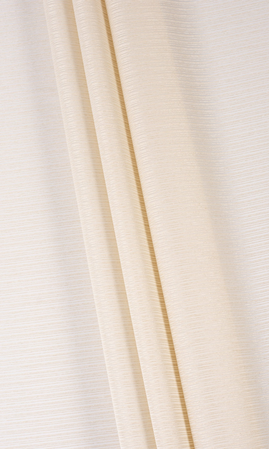 Striped Sheer Window Treatments Fabric By the Yard (Champagne Beige)