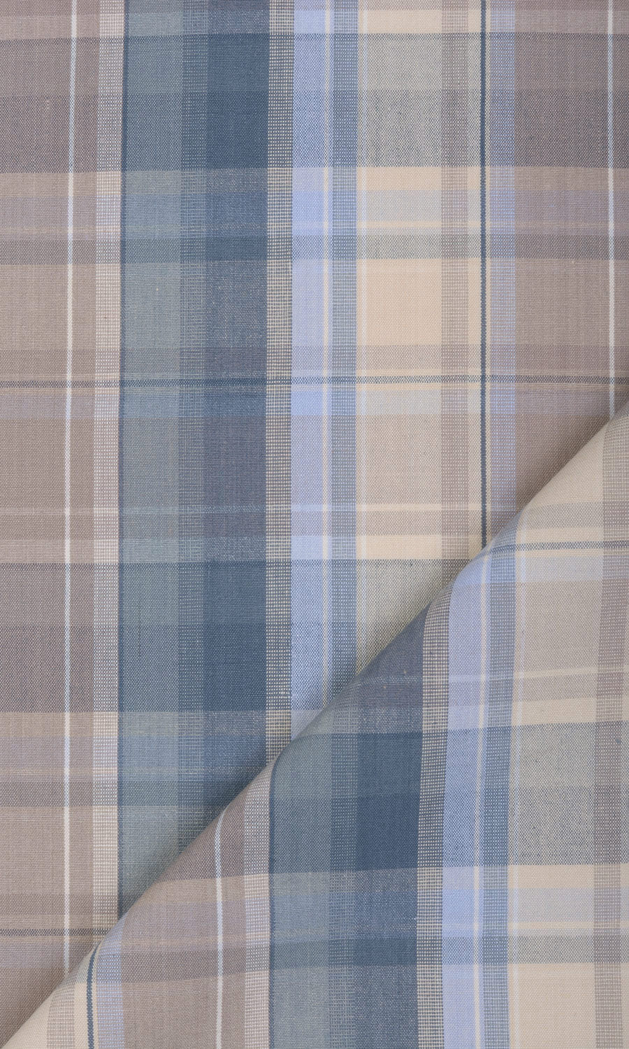 Cotton Free Fabric Material Sample (Blue/ Brown)