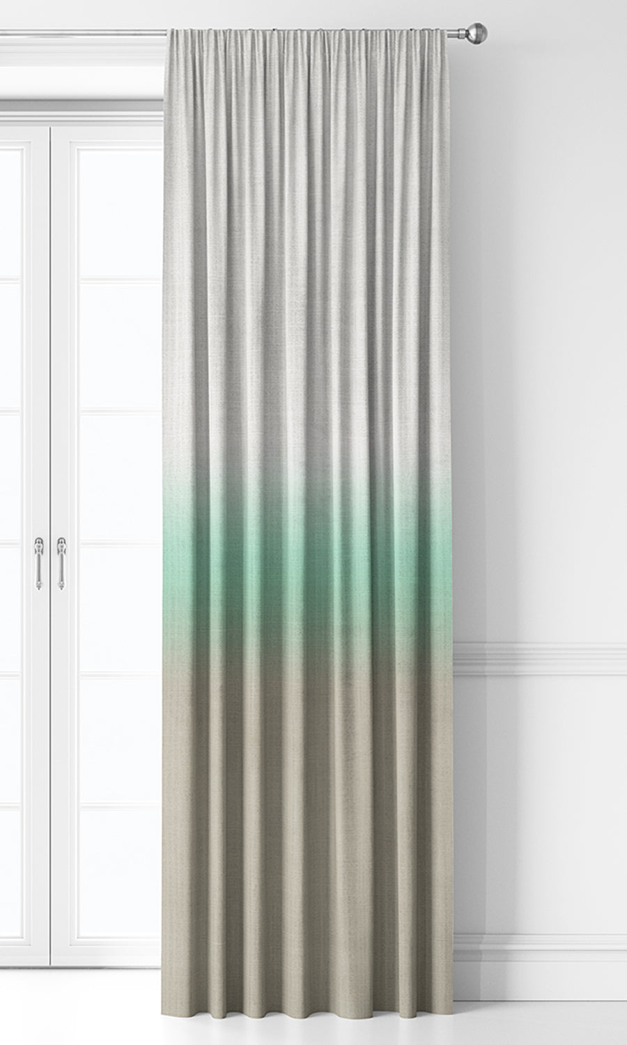 3-Tone Ombre Home Décor Fabric Sample (Green/ Beige)