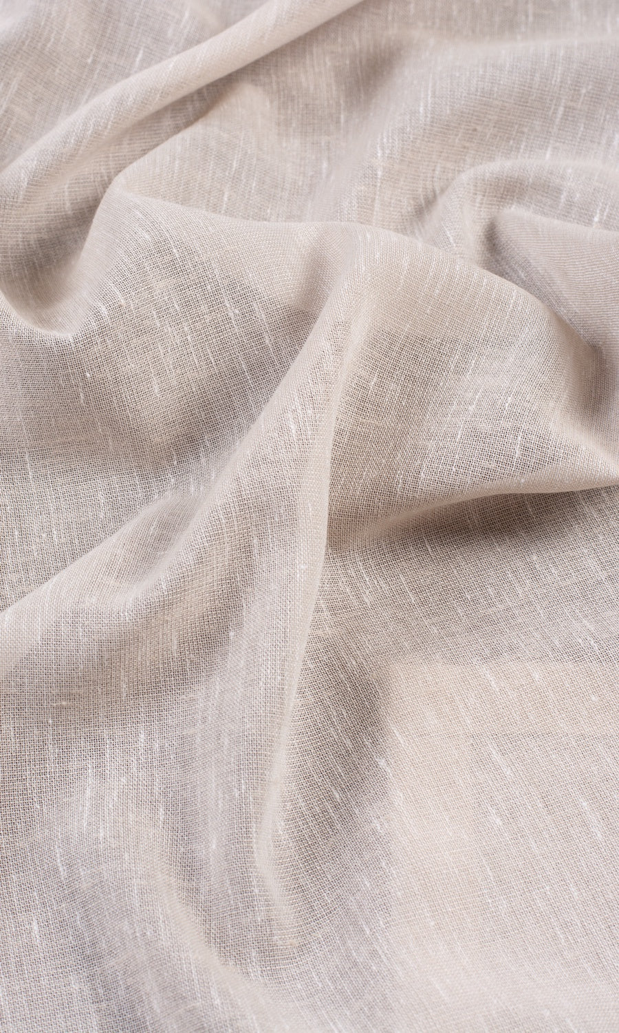 Plain Sheer Fabric Material By the Yard (Greige/ Warm Ivory)
