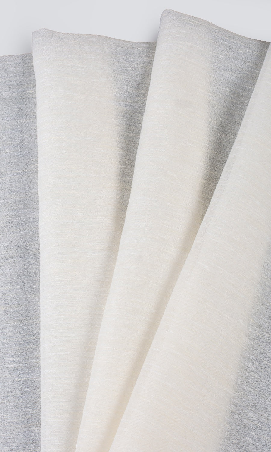 Textured Sheer Home Textile Fabric Material By the Yard (Cotton White)